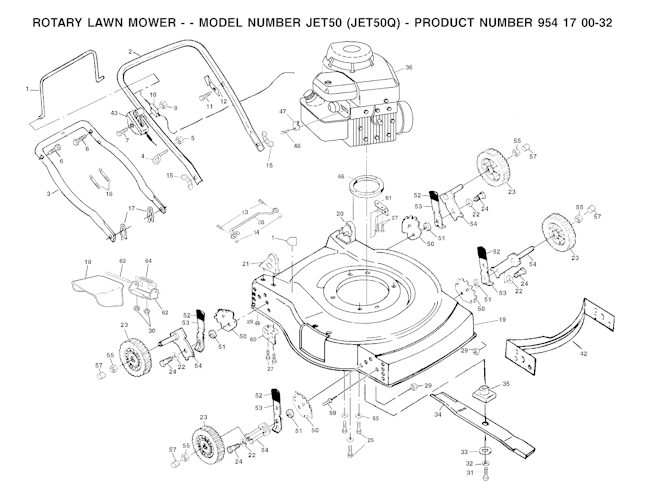 Husqvarna Rasenmäher gelegentliche Nutzung JET 50Q, 954170032, 2002-03