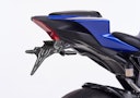 Vorschaubild PROTECH V-SHAPE Kennzeichenhalter SET mit Reflektor und Beleuchtung Alu & Stahl Schwarz für YAMAHA YZF-R7