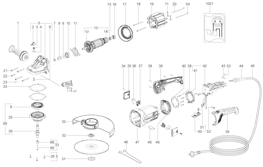 Explosionszeichnung Ersatzteile