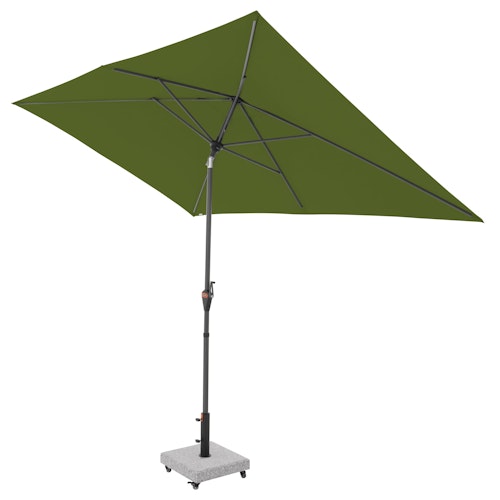 doppler Mittelmastschirm myZONE 300 x 200 Auto Tilt, Aluminium Anthrazit / 100 % Polyester 180 g/m²