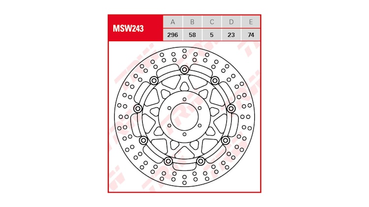 TRW Bremsscheibe MSW243
