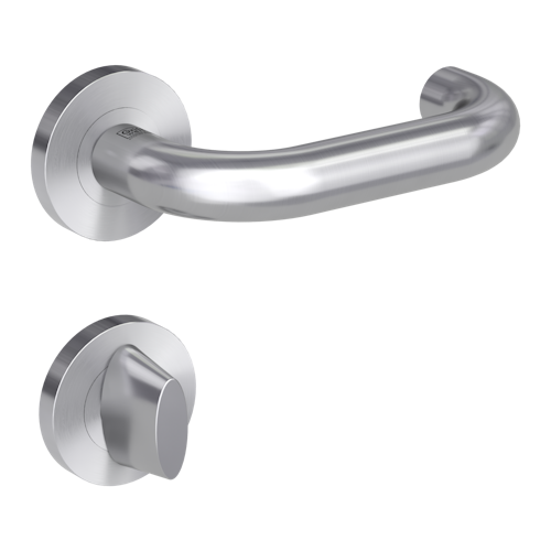 Griffwerk ALESSIA PROFESSIONAL Schraubtechnik GK4 -Edelstahl matt  Rosettengarnitur -Schraubt. -WC r/w -TS 40-45mm