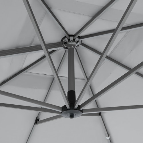 doppler Pendelschirm ACTIVE 260 x 350, Aluminium Silber / 100 % Polyester 180 g/m²