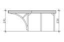 Vorschaubild Skan Holz Carport Friesland 314x555 cm inkl. 1 Einfahrtsbogen Sparset 5