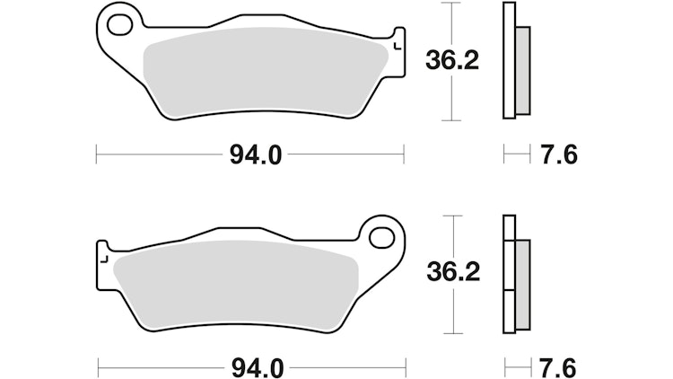 TRW Bremsbelag Typ SRM Sintermetall mit ABE, Bremsbelag "MCB 648" Satz