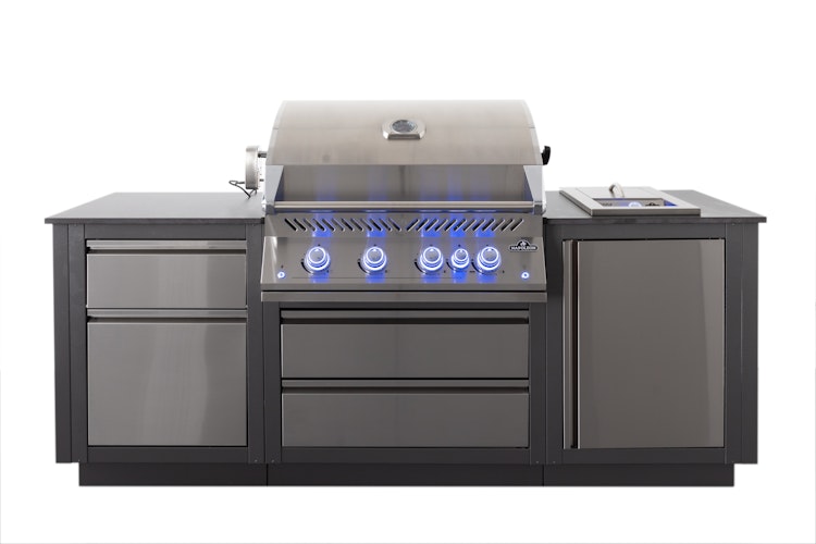 Napoleon Outdoor Küche OASIS 105 inkl. Gas-Einbaugrill der Serie 700 und Einbau Sizzle Zone