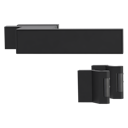 Vorschaubild GRIFFWERK Glastürbeschlagset FRAME unverschließbar Magnet 3-tlg. Bänder ohne Griff