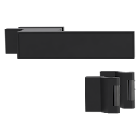 GRIFFWERK Glastürbeschlagset FRAME unverschließbar Magnet 3-tlg. Bänder ohne Griff