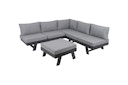 Vorschaubild Garden Pleasure Lounge Set DONNA, Aluminium Anthrazit / Kissen 100 % Polyester Grau