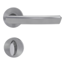 Vorschaubild Griffwerk Türgriff JETTE CRYSTAL K3 Schraubrosette-Edelstahl matt