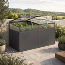 Vorschaubild KGT Frühbeet Aufsatz für Aluminium Hochbeet 210 Profile anthrazit (B2,05 x T0,91 x H0,77 m - 1185 l)