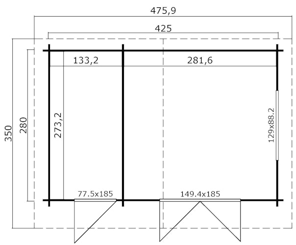 Lasita Maja Gartenhaus Keila 34 mm