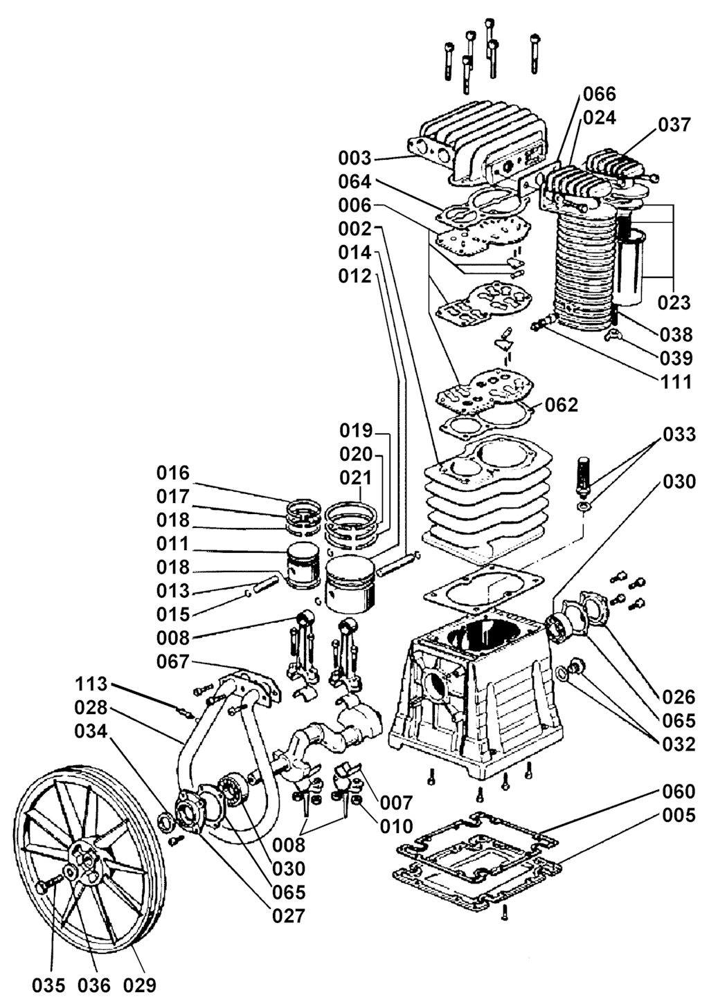 Explosionszeichnung Ersatzteile