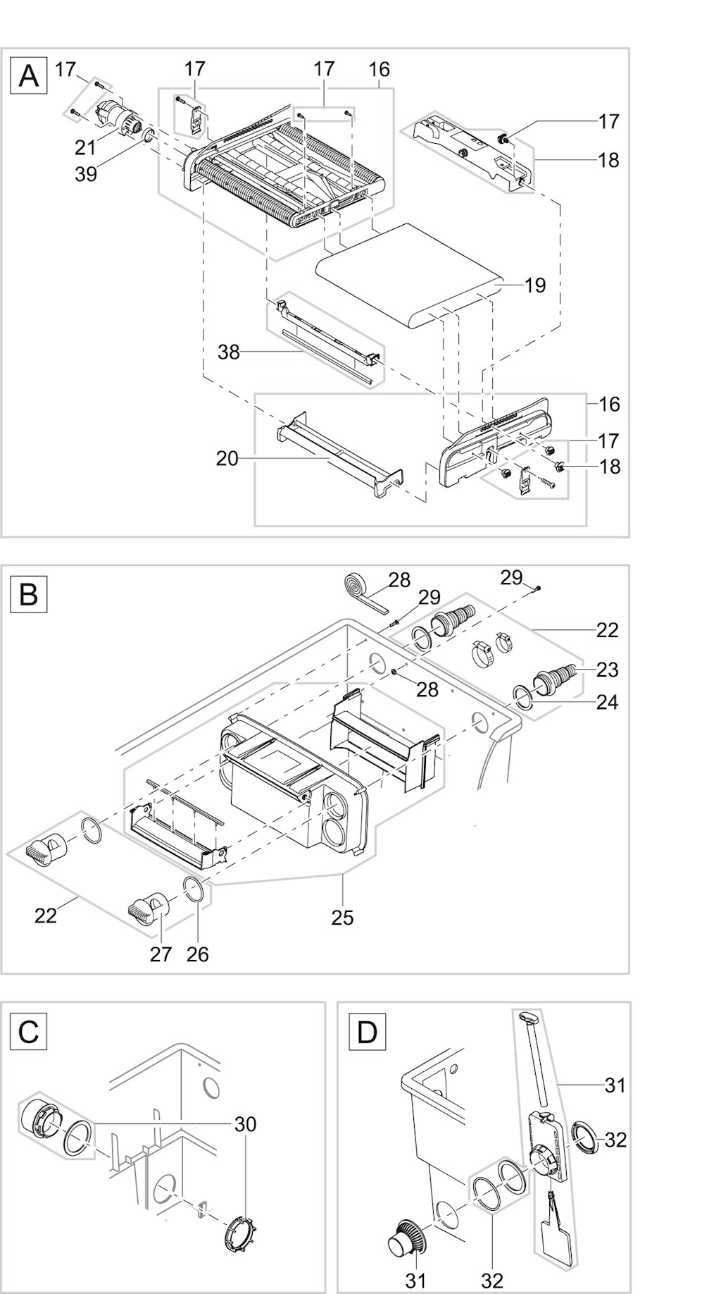 Explosionszeichnung Ersatzteile