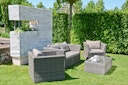 Vorschaubild Garden Pleasure Lounge-Set AVILA, Aluminium / Polyrattan / 100 % Polyester / Glas