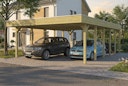 Vorschaubild Skan Holz Friesland - Flachdach Doppelcarport aus Nadelholz Breite 546 cm