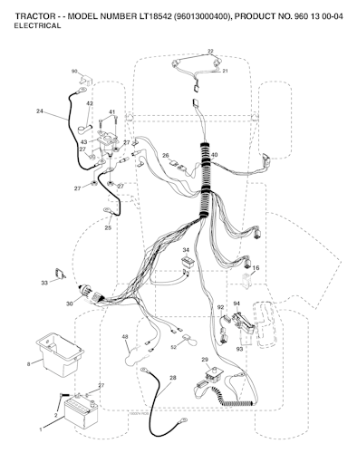 Husqvarna Gartentraktoren LT18542, 96013000400, 2005-04
