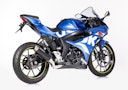 Vorschaubild SHARK KOMPLETTANLAGE Aluminium eloxiert schwarz SRC 4 für SUZUKI GSX-R 125,GSX-S 125 EURO5  