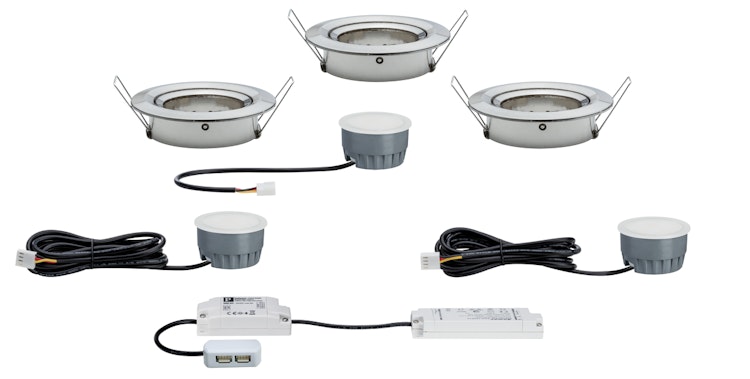 Paulmann Einbauleuchte Smart Coin LED 3x6W Set mit Dimm- und Schwenkfunktion