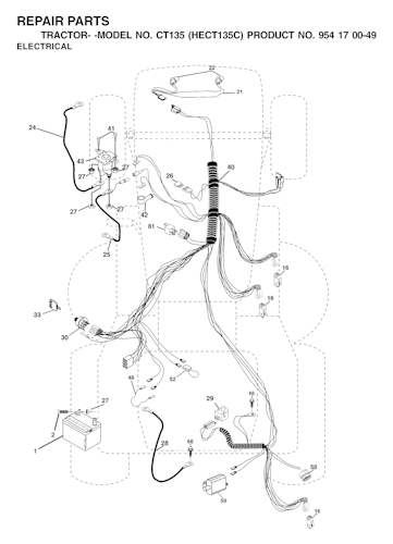 Husqvarna Gartentraktoren CT135, HECT135C, 954170049, 2002-03