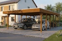Vorschaubild Skan Holz Friesland - Flachdach Doppelcarport aus Nadelholz Breite 546 cm