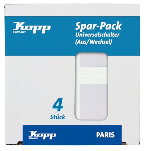 Kopp Universalschalter PARIS arktis-weiß, PROFI-PACK