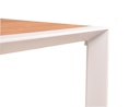 Vorschaubild Garden Pleasure Gartenmöbel Set VENICE 02, Tisch 200 x 100 + 6 Stapelssessel, Alu Weiß / Nonwood Teak-Optik / Kunststoffgewebe Hellgrau