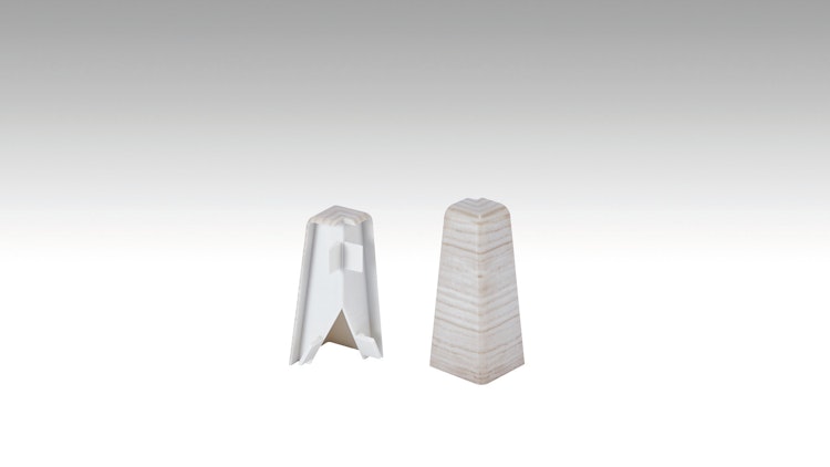 MEISTER Außenecken Fußleiste Profil 3PK (2 Stk./VPE)  Eiche weiß 2014