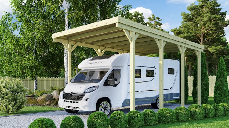 Karibu Caravan Carport - kesseldruckimprägniert