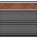 BM Zaunserie Typ 249 Rhombus Alu Grundelement, 180 x 180 cm mit Cortenstahl StreifenZubehörbild