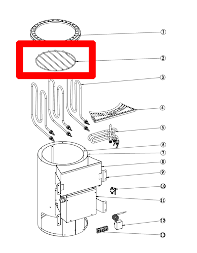 Karibu Ersatz Steingitter 3,6 kW Ofen 0865000999