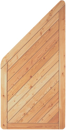 T&J SKAGEN Sichtschutzzaun Lärche 90 x 180/90 cm