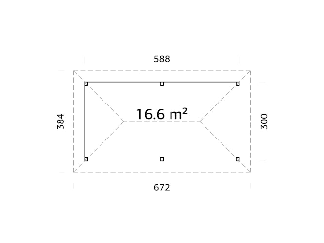 Palmako Pavillon Bianca 16,6 m² Set 109