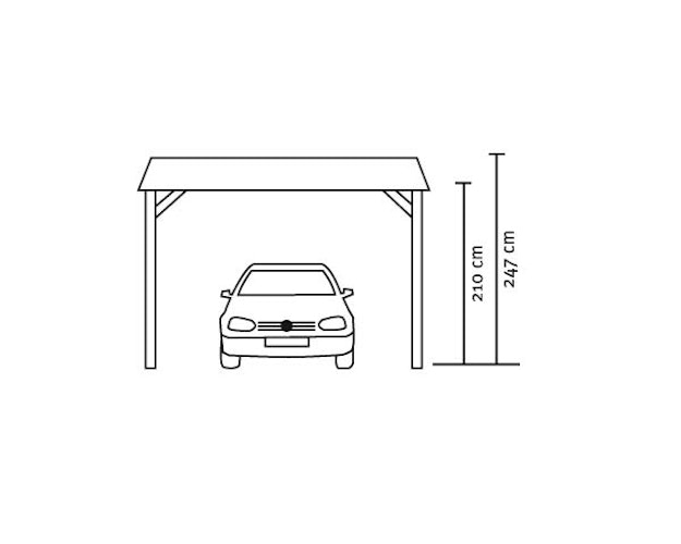 Skan Holz Wendland - Walmdach Carport aus Leimholz Breite 409 cm