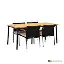 Vorschaubild B-Ware Apple Bee Armlehnstuhl ELLE BELT Dining, Aluminium Schwarz / Rope Schwarz / Kissen BEE WETT (100 % Polypropylen) Natural Oak