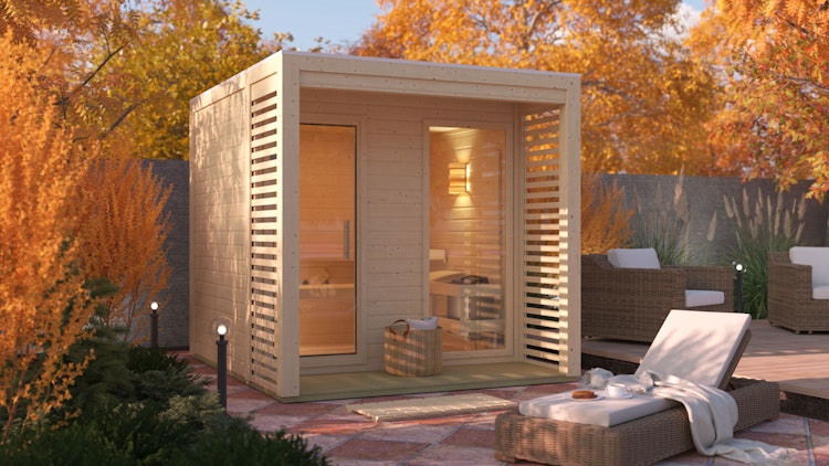 Karibu Gartensauna Saunahaus Angkor 2 inkl. gratis Sauna-Zubehörset im Wert von 234,94 €