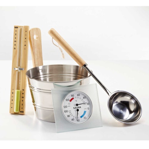 Infraworld Saunaset Edelstahl 4-teilig