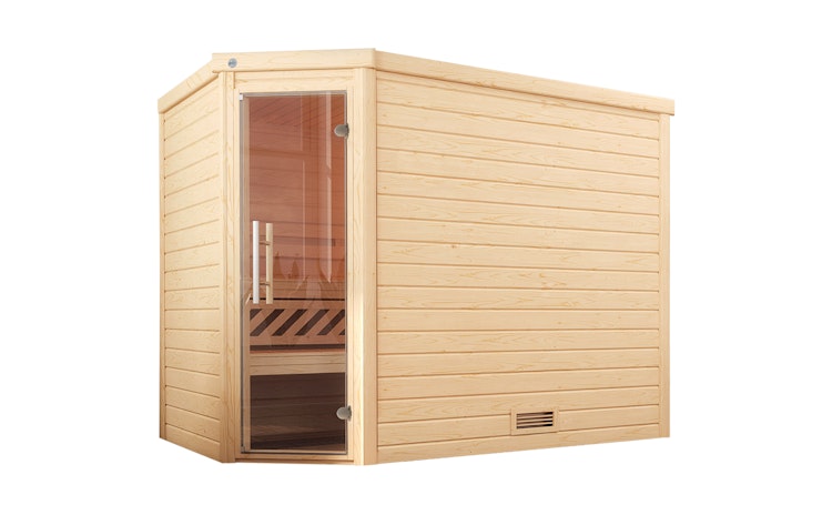 Weka Premium Massivholzsauna Turku 3 Familiensauna - 45 mm