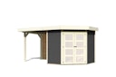 Vorschaubild Karibu Gartenhaus Goldendorf 3/5 mit 240 cm Schleppdach + Rückwand - 19 mm