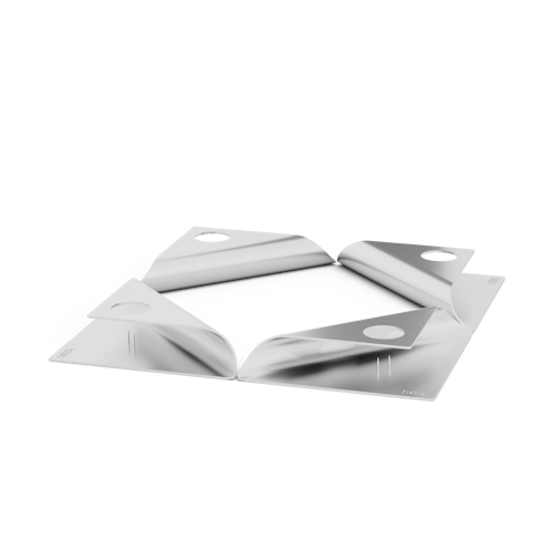 höfats Kerzenhalter-Set SQUARE CANDLE silber 4 Stück