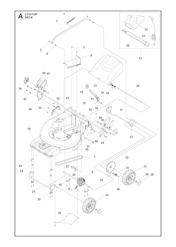 Husqvarna Rasenmäher kommerzielle Nutzung 967343201 LC 551SP