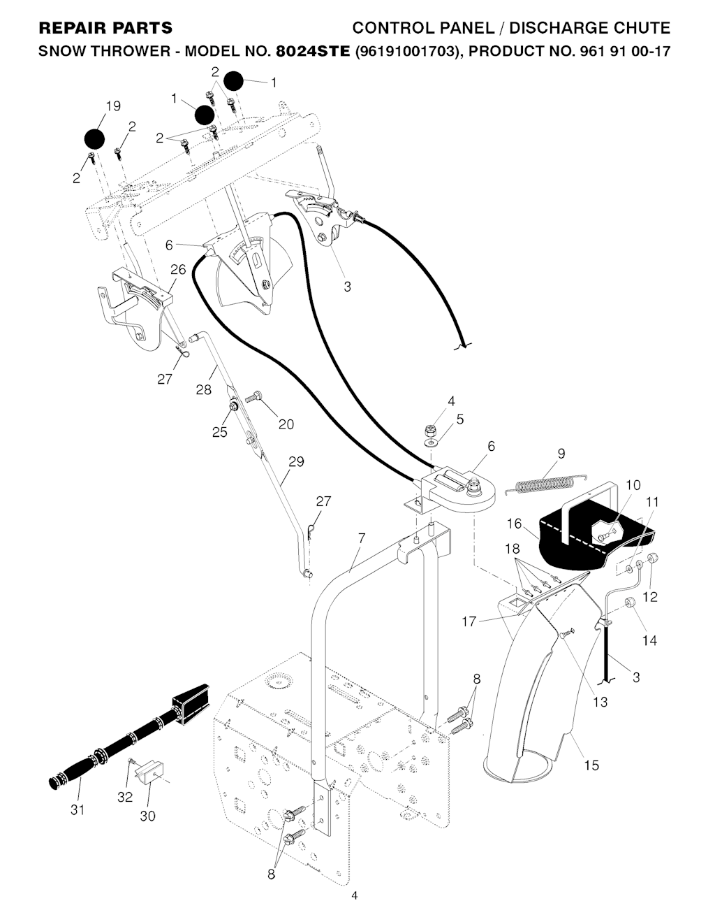 Explosionszeichnung Ersatzteile