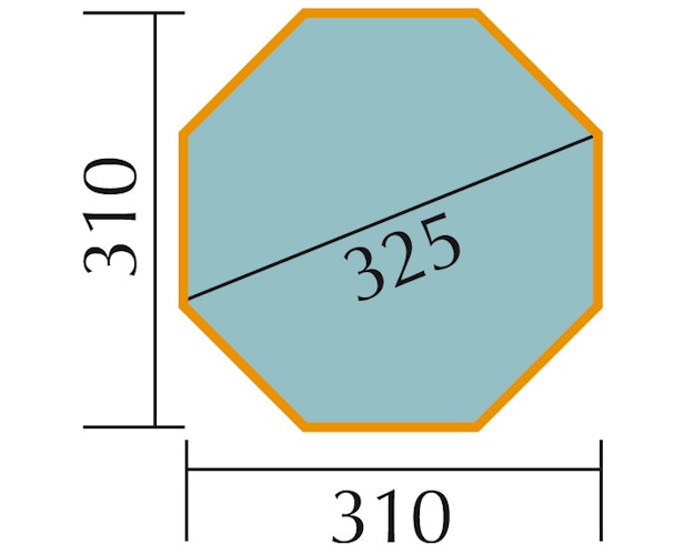Weka 45 mm Massivholzpool 593 - 45 mm - 310 x 310 cm