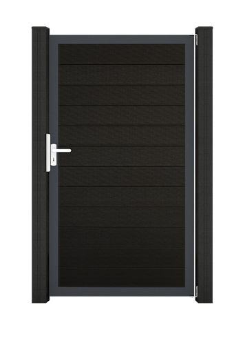 GroJa Solid Steckzaun Universal Einzeltor mit Anthrazitrahmen