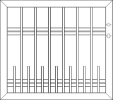 OSMO- ALU-Fence Square Vorgartenzaun Einzeltor