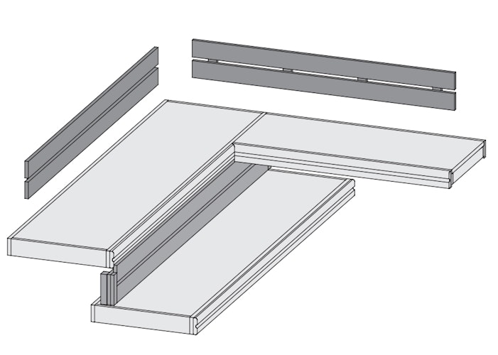 Karibu Rückenlehne und Bankblende Premium Set 2