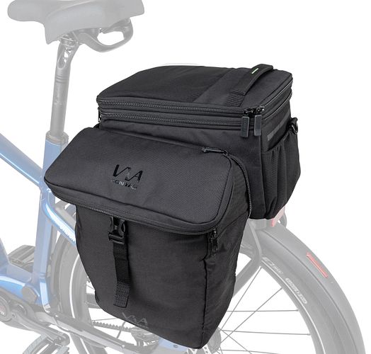 CONTEC Gepäckträgertasche Via Explorer schwarz inkl. vormontiertem AVS Adapter