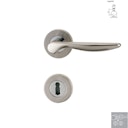 Vorschaubild Griffwerk Wechselgarnitur FRANCESCA-Chorm/Nickelmatt - Schraubrosette