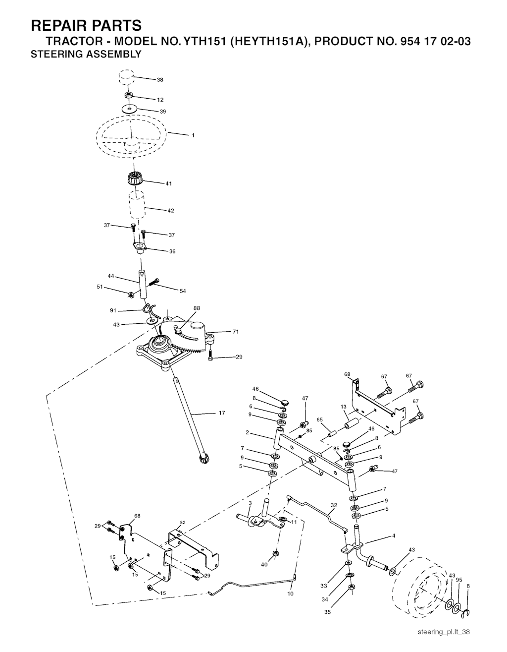 Explosionszeichnung Ersatzteile