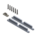 Vorschaubild Griffwerk Zubehör-Set 50 - Holztür -Alu EV1 2 H-Adapter + Schrauben, Bodenführung Typ H